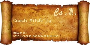Csech Mihály névjegykártya